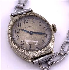 1921 ELGIN WATCH CO Lady's Wristwatch LADY ELGIN 444 18K White Gold 5dwt